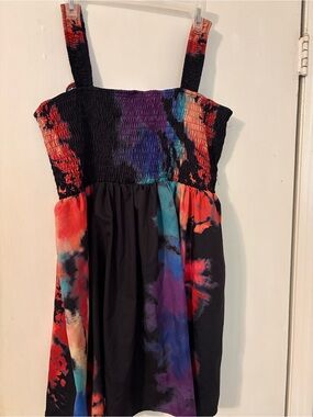 Women’s X-Large  Black Multicolor Causal Sundress